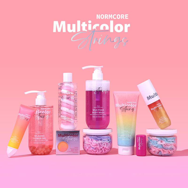Wholesale Natural Colorful Fruity Exfoliating Bath Body Scrub Shower Gel Moisturizing Shea Butter Base Rainbow Whipped Soap